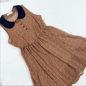 BAND OF GYPSIES Sheer Dot Sleeveless Dress Small